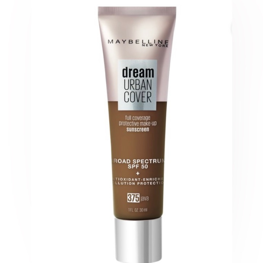 Maybelline Dream Urban Cover Flawless Coverage Foundation Makeup, SPF 50, Java